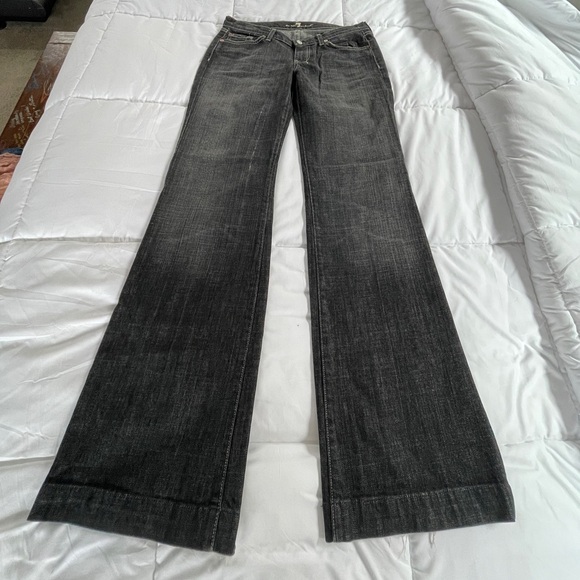 7-seven for all mankind black/grey low rise jean 30 - Picture 2 of 3